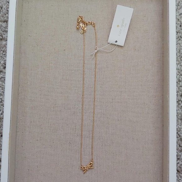 NWT Kate Spade Rope Bow Necklace - Picture 2 of 3